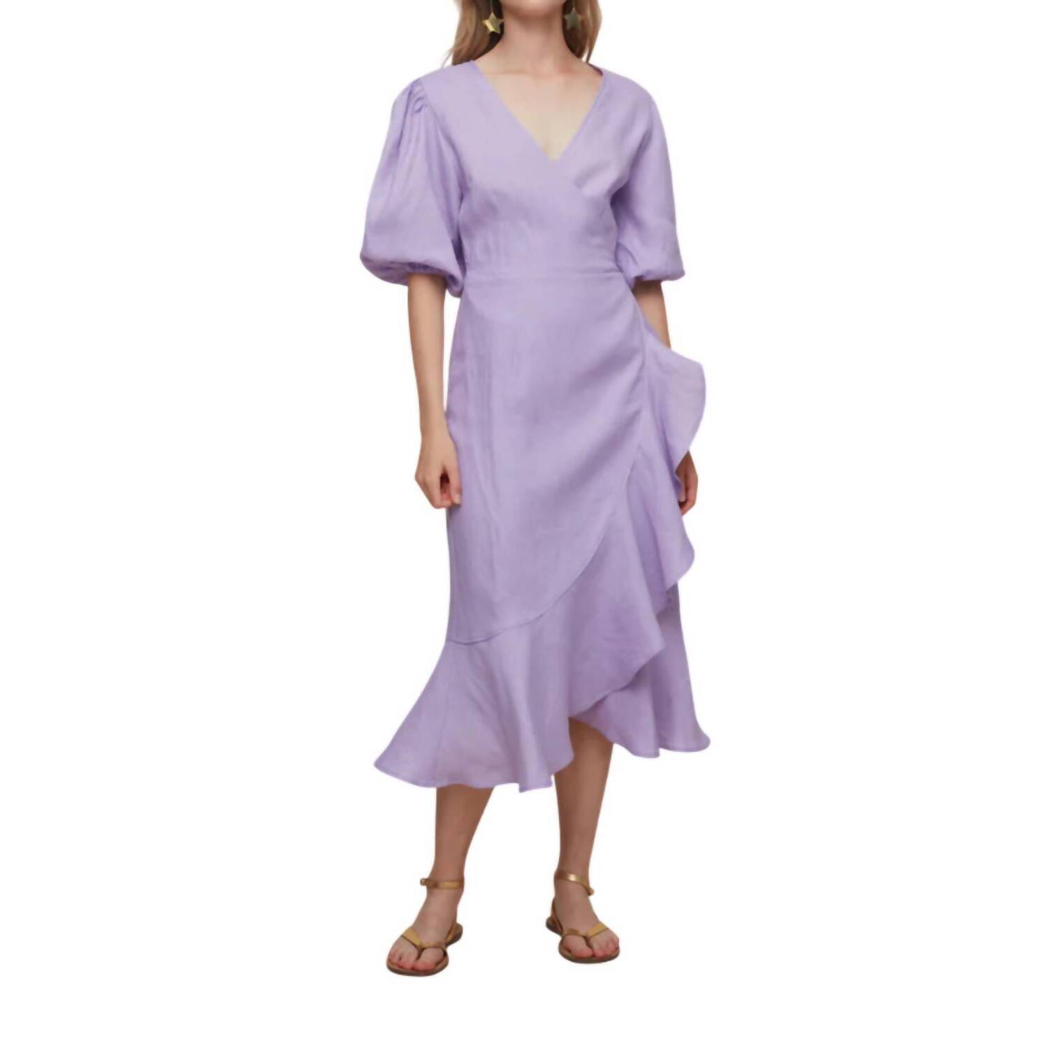 New Galeria Crossed Dress In Lilac